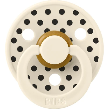 Bibs Studio Polka Small  Kauçuk Emzik -Ivory