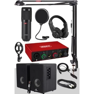 Midex Referans Paket-1 Maxword Monitör Ses Kartı BM800 Mikrofon