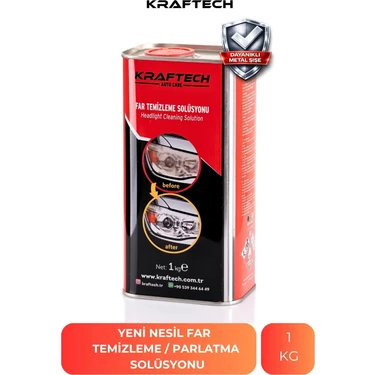 Kraftech Yeni Nesil Buharlı Far Temizleme Sıvısı Far Parlama Solüsyonu Kloroform 1