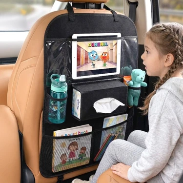 Moda Large Araç Içi Koltuk Arkası Organizer Koruyucu Kılıf Eşya Düzenleyici Tablet Tutucu