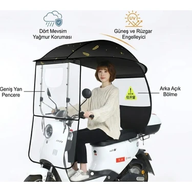 Erd Scooter Motosiklet Yağmurluk Tente Çadır Kumaşı Şemsiye Gölgelik
