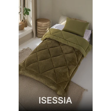 Isessia Lüks Wellsoft Çift Taraflı Yumuşak 4 Mevsim Konfor Yorgan Seti | Yorgan | Uyku Seti 155 x