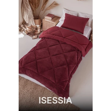 Isessia Lüks Wellsoft Çift Taraflı Yumuşak 4 Mevsim Konfor Yorgan Seti | Yorgan | Uyku Seti 155 x