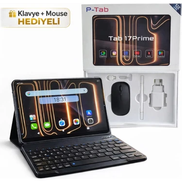 Tab 17 Prime Tablet 16 GB RAM 1 TB Hafıza | Klavye + Mouse Hediyeli | 10.1