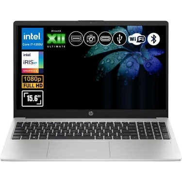 Hp 250 G10 I7-1355U 64GB Ram 512GB SSD Iris Xe Graphics 15.6" Full Hd Freedos Notebook B2PH1ES