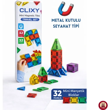 Giffy Manyetik Yapı Blokları - 32 Parça Seyahat Tipi Mini Fiyatı