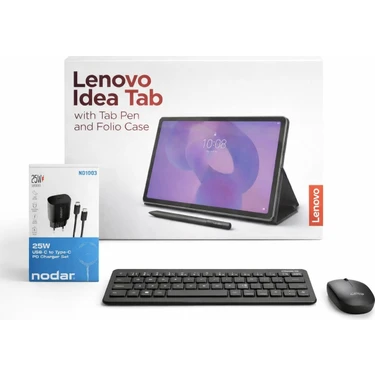 Lenovo Idea Tab 8gb 128GB 11" 2.5k 500NITS 90Hz Tablet+Kalem+Kılıf +Klavye Mause+Şarj Adaptörü