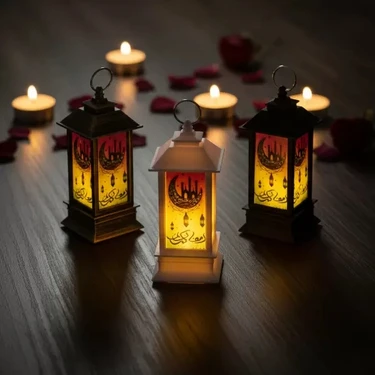 MiraLive Ramazan Temalı Küçük Kare Kubbe LED