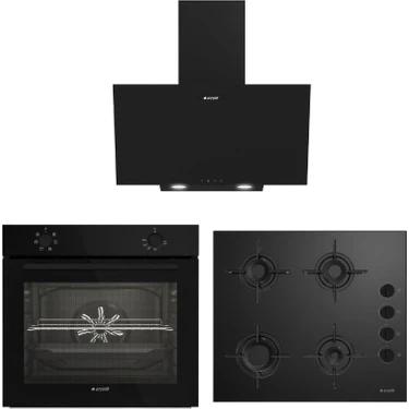 Arçelik Ankastre Siyah Cam Set (Afc  121 Sr -Ocd T 601 Esr -Ade 603