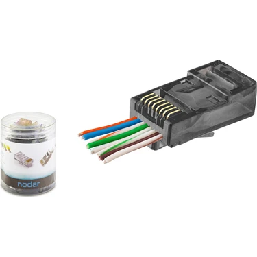 İlk El Grup Ieg™ Cat6 Ez RJ45 Konnektör - 100 Adet Siyah / Özel Plastik Kutulu