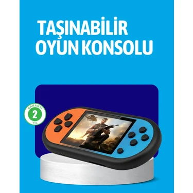 Azrlya Retro 520 Oyunlu Taşınabilir Konsol Hd Ekran USB Şarjlı -