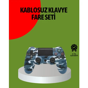 Azrlya Ps4 Kablosuz Oyun Kolu Gecikmesiz Bağlantılı Ergonomik Tasarımlı -