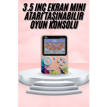 Azrlya 3.5 Inç Klasik Retro LCD Ekran 500 Oyunlu Oyun Konsolu Taşınabilir -