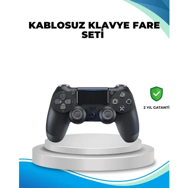 AyrStore Kablosuz Ps4 Oyun Kolu Çift Motor Titreşimli Uzun