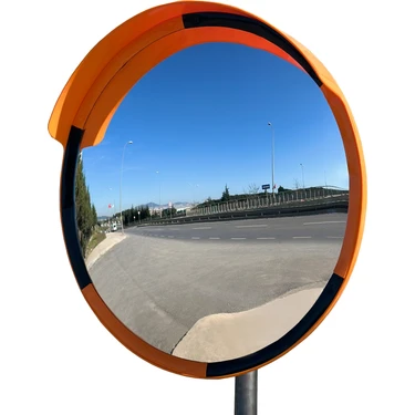 Trafik Plus Trafik Güvenlik Aynası 80 Cm, Sarı Siyah, Tümsek Ayna, Otopark