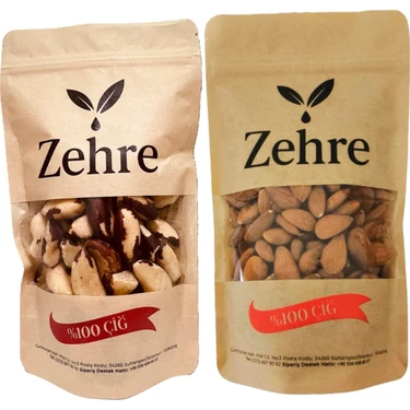 Zehre 250 gr Çiğ Badem Içi + 100 gr Brezilya