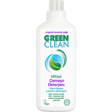 U Green Clean Bitkisel Çamaşır Deterjanı 1000 ml Doğal Lavanta Özlü 20 Yıkama