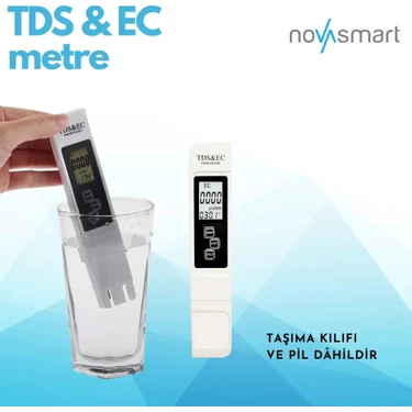 Tds & Ec Su Ölçer | Dijital Su Kalite Test Cihazı | Hidroponik, Akvaryum ve Içme Suyu