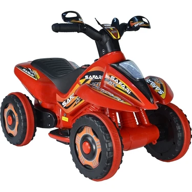 UJ Toys 6V Akülü ATV Safari Kırmızı 4 Tekerlekli 2-4 Yaş İçin 35 kg