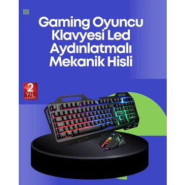 DS LLC PG8018 LED Aydınlatmalı Mekanik Klavye Mouse – Oyunlarda Üstün
