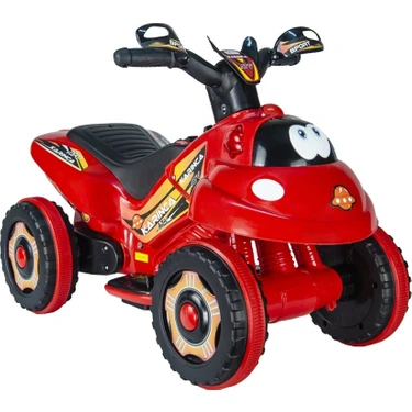 UJ Toys Kırmızı 6V Akülü ATV KARINCA Çocuk Bahçe Oyuncağı 3-6 Yaş İçin Eğlenceli