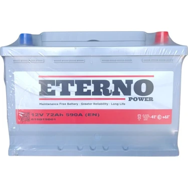 Eterno 72 Ah. 590A (En) (2 Yıl Petlas Garantili) (Üretim Tarihi:
