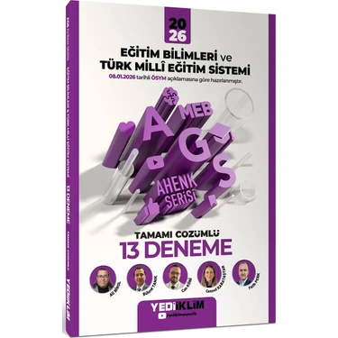 Yediiklim Yayınları 2026 Meb Ags Ahenk Eğitim Bilimleri ve Türk Milli Eğitim Sistemi Tamamı Çözümlü