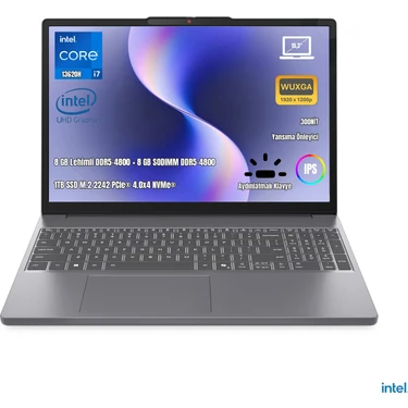 Lenovo Ideapad Slim 3 15IRH10 83K10061TR I7-13620H 16gb Ddr5 1tb SSD Wuxga 15.3" IPS 60Hz Freedos