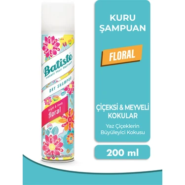 Batiste Floral Kuru Şampuan 200 ml Bitkisel Formül ile Onarıcı Etki Sunan Kadınlar