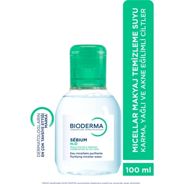 Sebium H2O Karma, Yağlı ve Akne Eğilimli Ciltler için Micellar Makyaj Temizleme Suyu 100