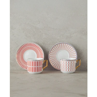 English Home Rabecca New Bone China Kahve Fincan Takımı 4 Parça 2 Kişilik
