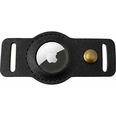 Bakani Leather Deri Airtag Köpek Tasması Aparatı, Tasmaya Takılabilen Apple Airtag Kılıfı, El
