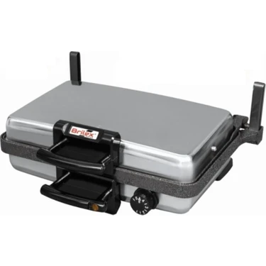 Brilex Jumbo Boy Silex Granit Grill Bazlama ve Lahmacun Makinesi 37cm x 24cm Demir Döküm