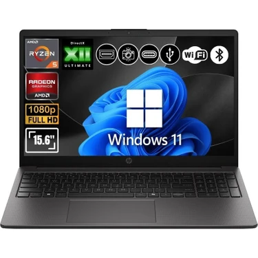 Hp 255R G10 Amd Ryzen 5-7535U 48GB Ram 2tb Nvme SSD 15.6" Full Hd WIN11PRO Notebook D30M3ET