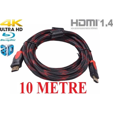 Alfais 4241 HDMI Kablo 1.4b 10 Metre Gold Malzeme ile Yüksek Hız Destekli 3D