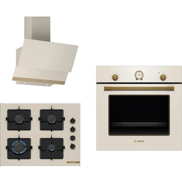 Bosch Inci Beyazı Neo Klasik 3 Lü Ankastre Set ( HBJN10YW0R - POP6C1O12O - DWK65AJ80R