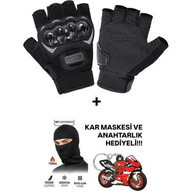 Yazlık Motosiklet Eldiveni Tam Korumalı Yasaya Uygun Etiketli Kısa
