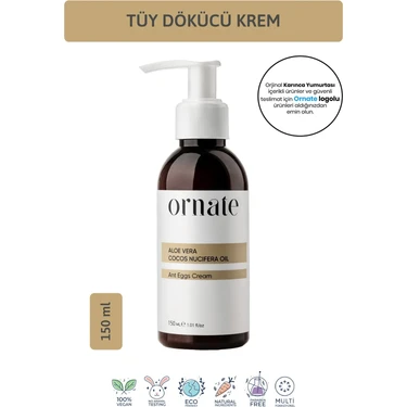 Ornate Karınca Yumurtası Tüy Dökücü Krem 150 ml Paraben İçermeyen Tüm Ciltler