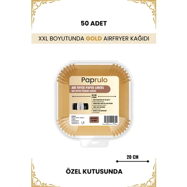 Paprulo Büyük Boy Airfryer Pişirme Kağıdı Fritöz Pişirme Kağıdı Xxl Uyumlu En Büyük