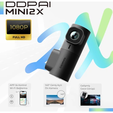DDPAI Mini 2X Araç İçi Kamera - 2K QHD Çözünürlük - AI-ISP ile NightVIS 2.0 - Kompakt ve çok yönlü