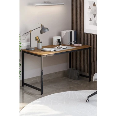 Flinder Çam/siyah 60 x 140 Cm, Ofis Masası, Çalışma Masası, Bilgisayar Masası, Yemek Masası, Metal