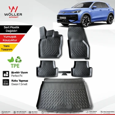 Wöller Yeni Volkswagen T Roc Paspas Bagaj Havuzu Set 2026 Sonrası Uyumlu 3D Ultraflex