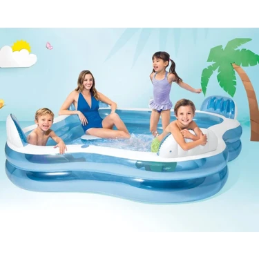 İntex Aile Havuzu 229x229x66 cm 990 L Su Kapasitesi Yetişkinler ve Çocuklar için