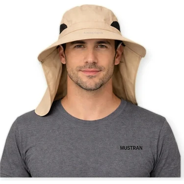 Mustran Sök Tak Maskeli Enseli Güneş Şapkası Uv Korumalı Unisex Outdoor Yazlık