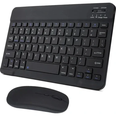 Maxgo 3159 Bluetooth Klavye Mouse Seti Şarjlı Türkçe Tüm Tablet ve Telefonlar ile Uyumlu