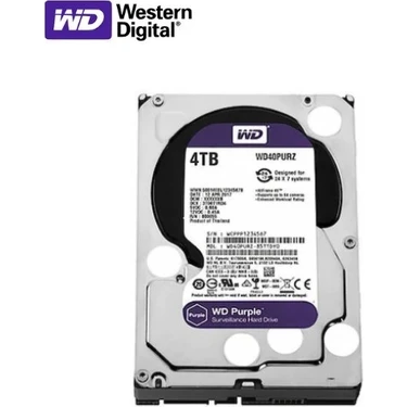 WD Purple 4TB WD40PURZ 3.5インチHDD（N3/4) Wd Purple WD40PURZ 4 Tb Sata 3 HDD 3.5 7/24 Güvenlik Diski Fiyatı