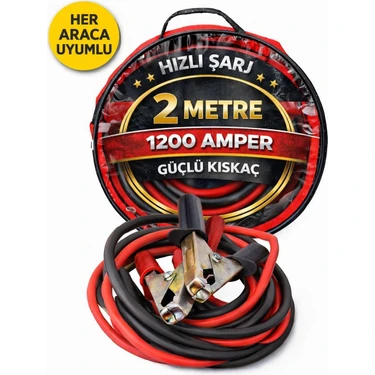 Seltel Akü Takviye Kablosu 2,30 Metre Hızlı Şarj & Her Araca