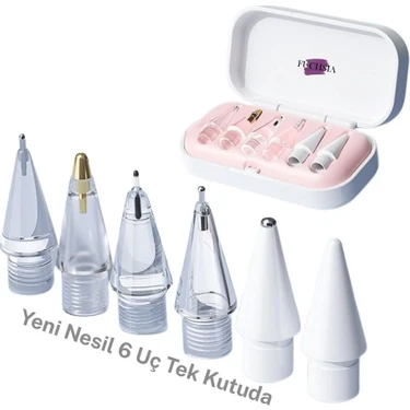 Fuchsia Stylus Kalem Ucu 6’lı Set Apple Pencil ve Fuchsia Kalem Uyumlu Yeni Nesil