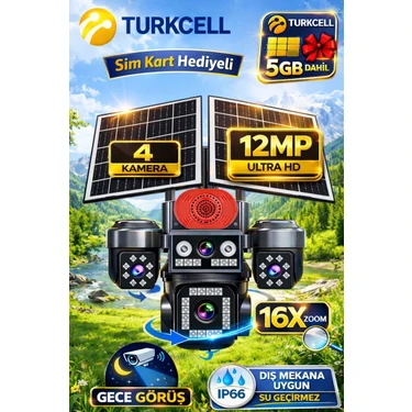Ventus ONQAM ON-SG4474 12MP 4 Lens 4G Çift Solar Panel Fiyatı