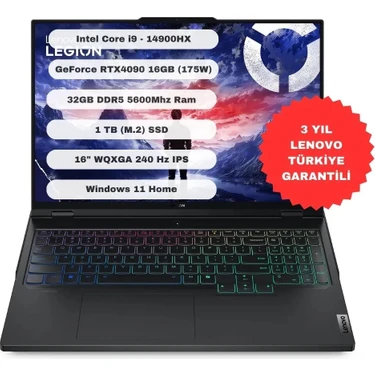 Lenovo Legion Pro 7 Intel Core i9-14900HX 32GB 1TB SSD 16GB RTX4090 16"WQXGA IPS Windows 11 Home